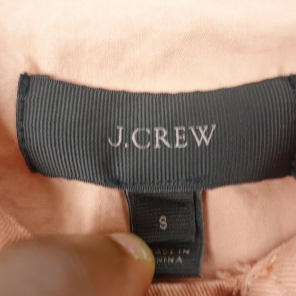 J.Crew Rose Pink 100% Cotton Light Button Up Jacket Pockets Women Size S - Picture 3 of 4